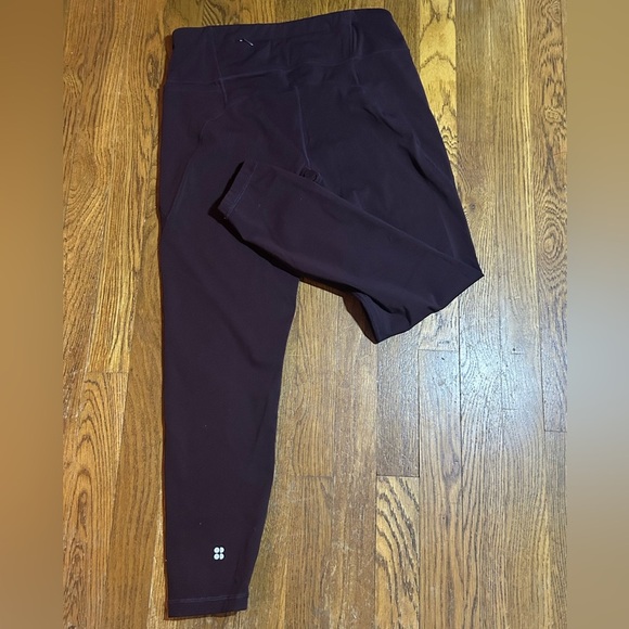 Sweaty Betty The Power Maroon Super Soft 7/8 Yoga Leggings Size 6 - Picture 7 of 7